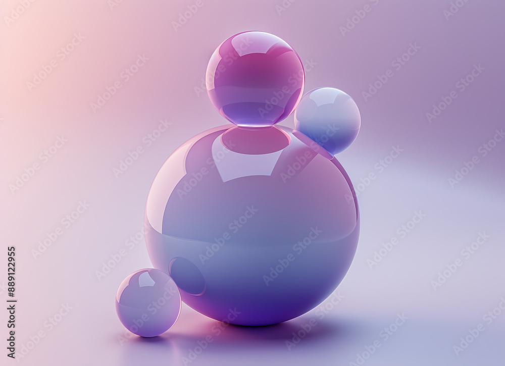 Obraz premium Minimalist background design with an abstract sphere.