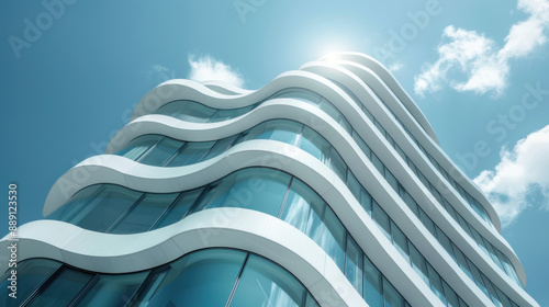 Modern buildings often use curved surfaces in their walls and facades. This helps to create interesting and unique looks while also controlling daylight and providing shade.