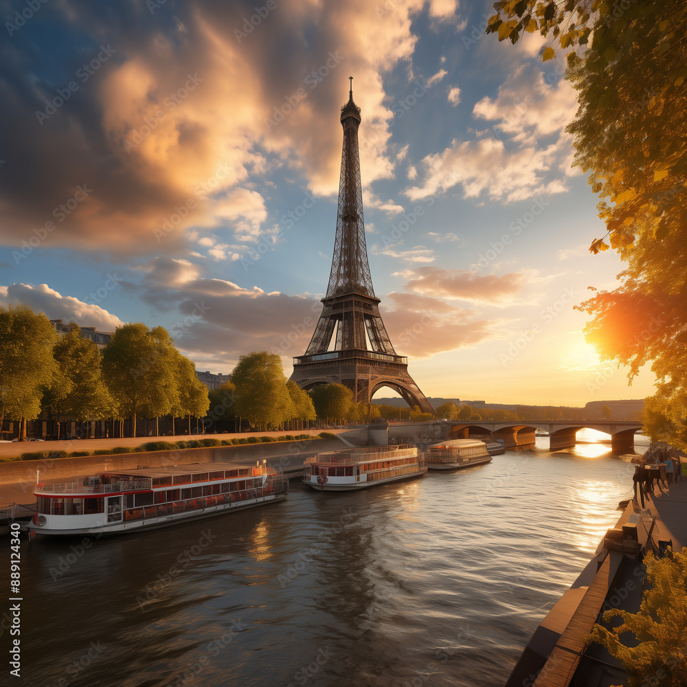 Obraz premium paris, eifelturm, emporragen, fra, eifelturm, olypmiade, eröffnungsfeier, abschlussfeier, feuerwerk, silvester, seine, olympiade, architektur, olympische spiele, europa, orientierungspunkt, anreisen, 