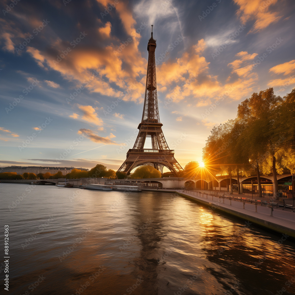 Fototapeta premium paris, eifelturm, emporragen, fra, eifelturm, olypmiade, eröffnungsfeier, abschlussfeier, feuerwerk, silvester, seine, olympiade, architektur, olympische spiele, europa, orientierungspunkt, anreisen, 