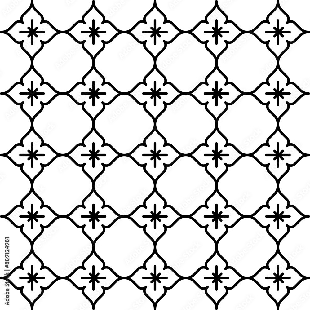 Naklejka premium Batik Geometric Seamless Patterns Collection