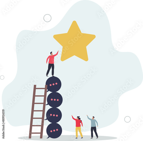 Communication for success, effective meeting or discussion to get solution and achieve target, meeting or conversation to reach goal concept.flat design.illustration with people.