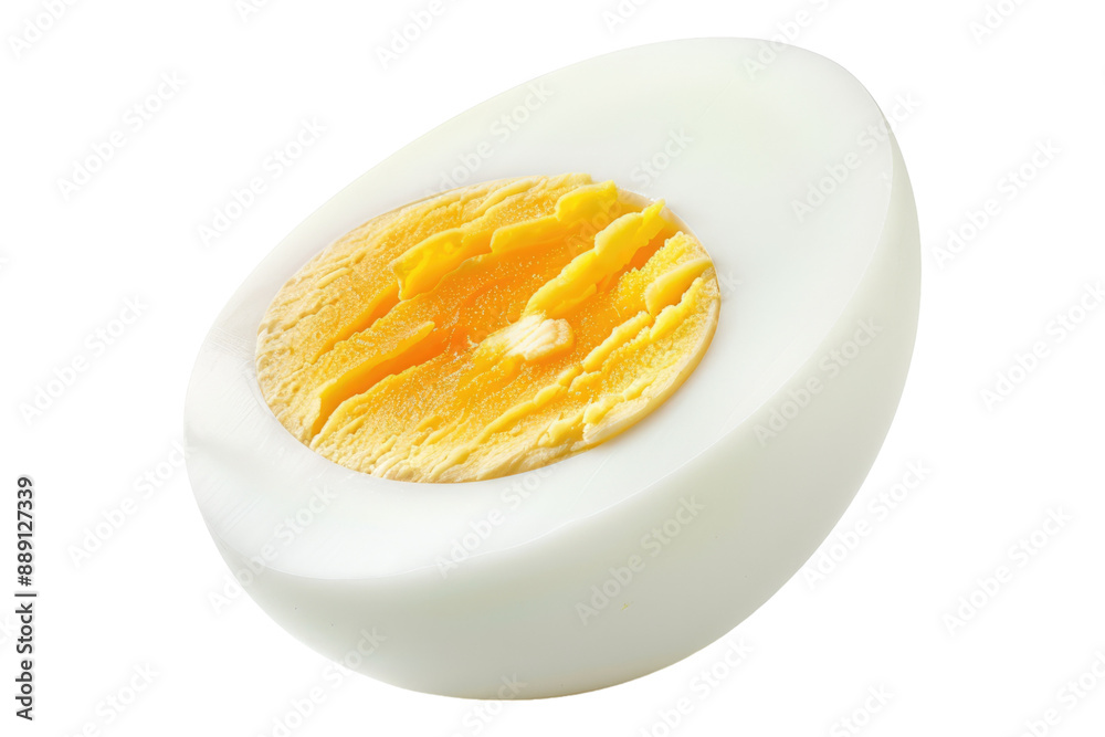 Slice of boiled egg isolated on transparent background Slice of boiled egg isolated on transparent background