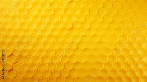 Golden Honeycomb Pattern with Shiny Surface