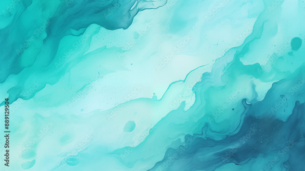 Pastel Turquoise and Teal Fluid Art with Soft Blended Patterns Pastel Turquoise and Teal Fluid Art with Soft Blended Patterns