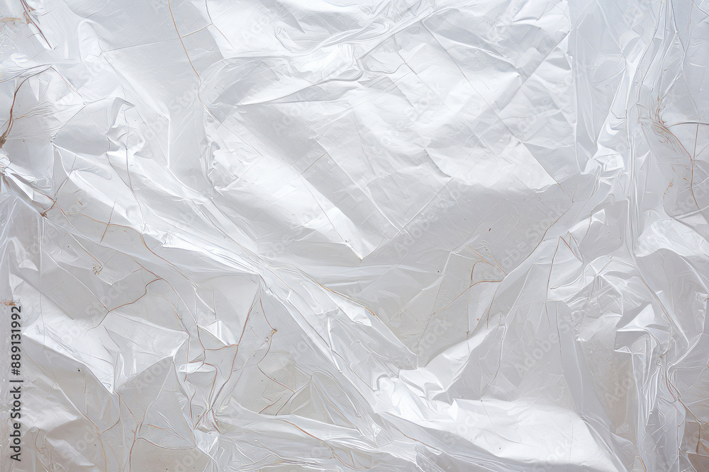 Obraz premium Processed collage of transparent cellophane plastic foil texture. Background for banner, backdrop