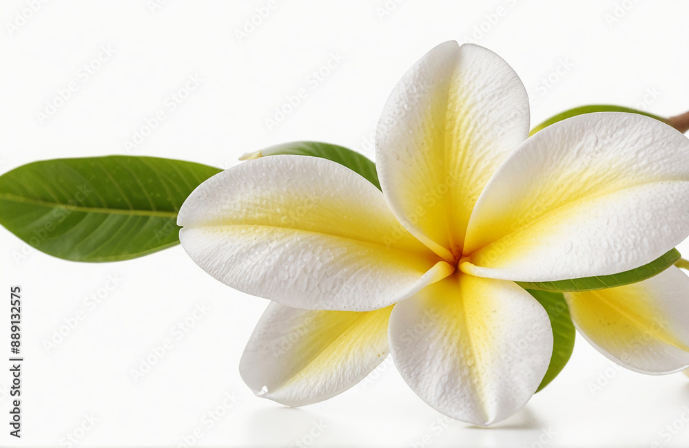Frangipani flower isolated on white background Frangipani flower isolated on white background
