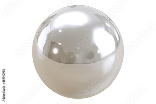 White pearl isolated on transparent background