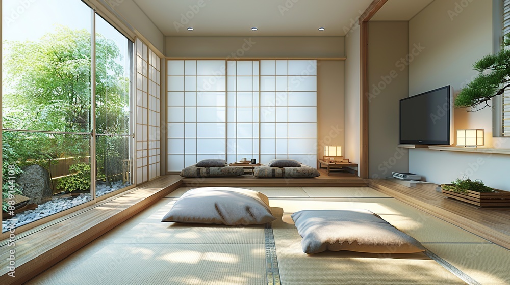 Japanese Style Living Room Interior Design