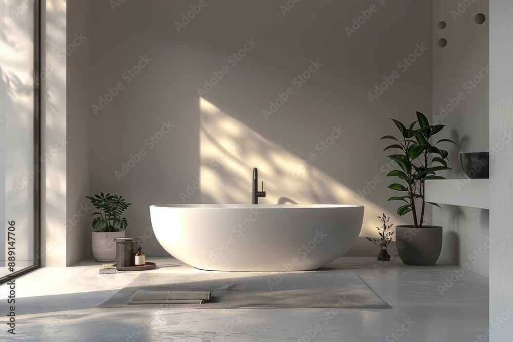 Bathroom with Modern Fixtures and Simple Decor: A minimalist bathroom mockup featuring modern fixtures and simple decor. Bathroom with Modern Fixtures and Simple Decor: A minimalist bathroom mockup featuring modern fixtures and simple decor.