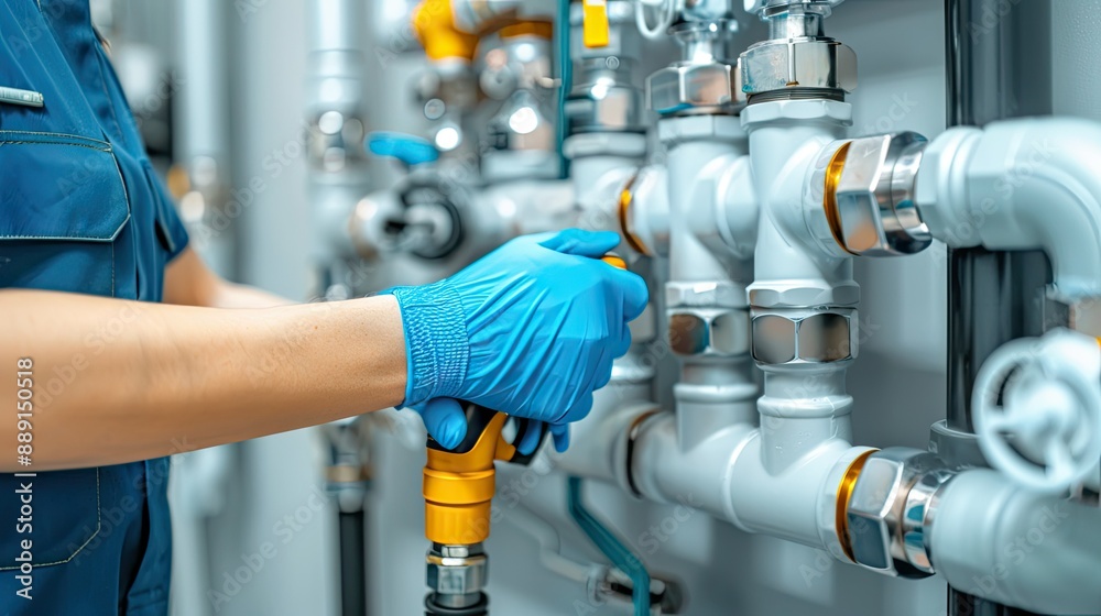 A Technician's Precision: Inspecting Industrial Piping A Technician's Precision: Inspecting Industrial Piping