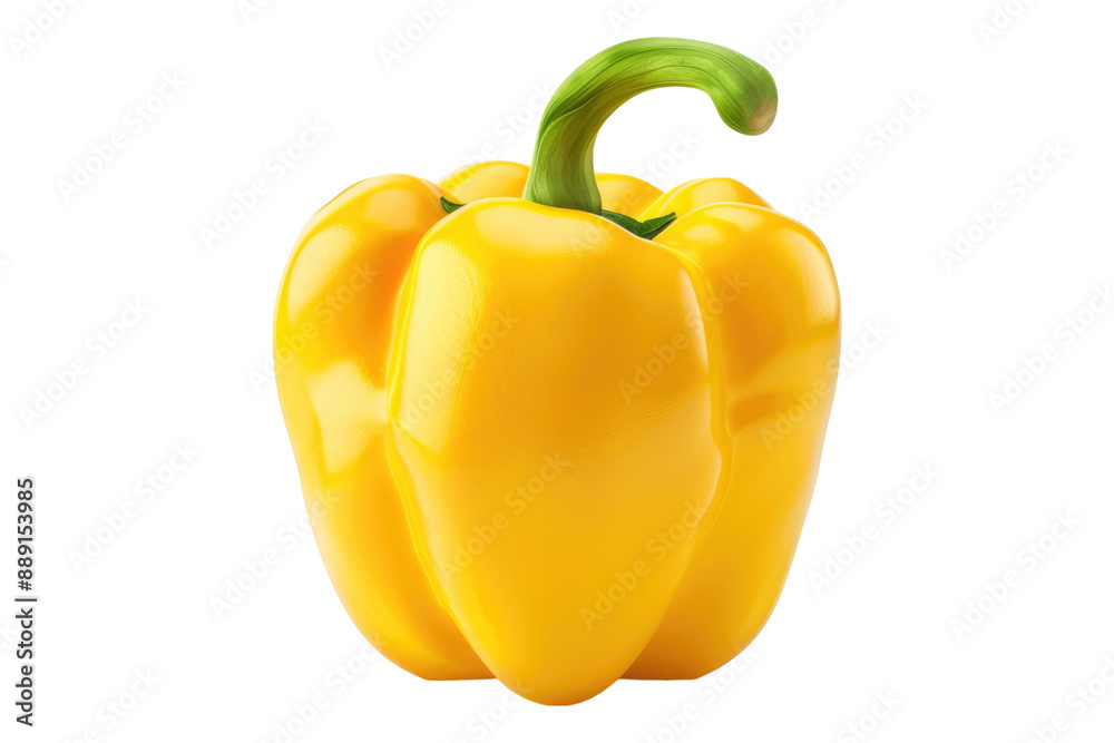 Yellow bell pepper isolated on transparent background Yellow bell pepper isolated on transparent background