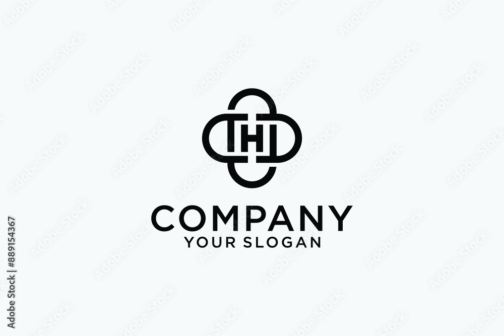 Creative linked or chained H letter logo Creative linked or chained H letter logo
