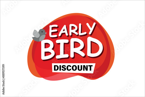 early bird discount poster banner graphic design icon logo sign symbol social media website coupon

