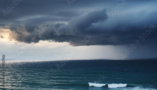 A storm over the ocean