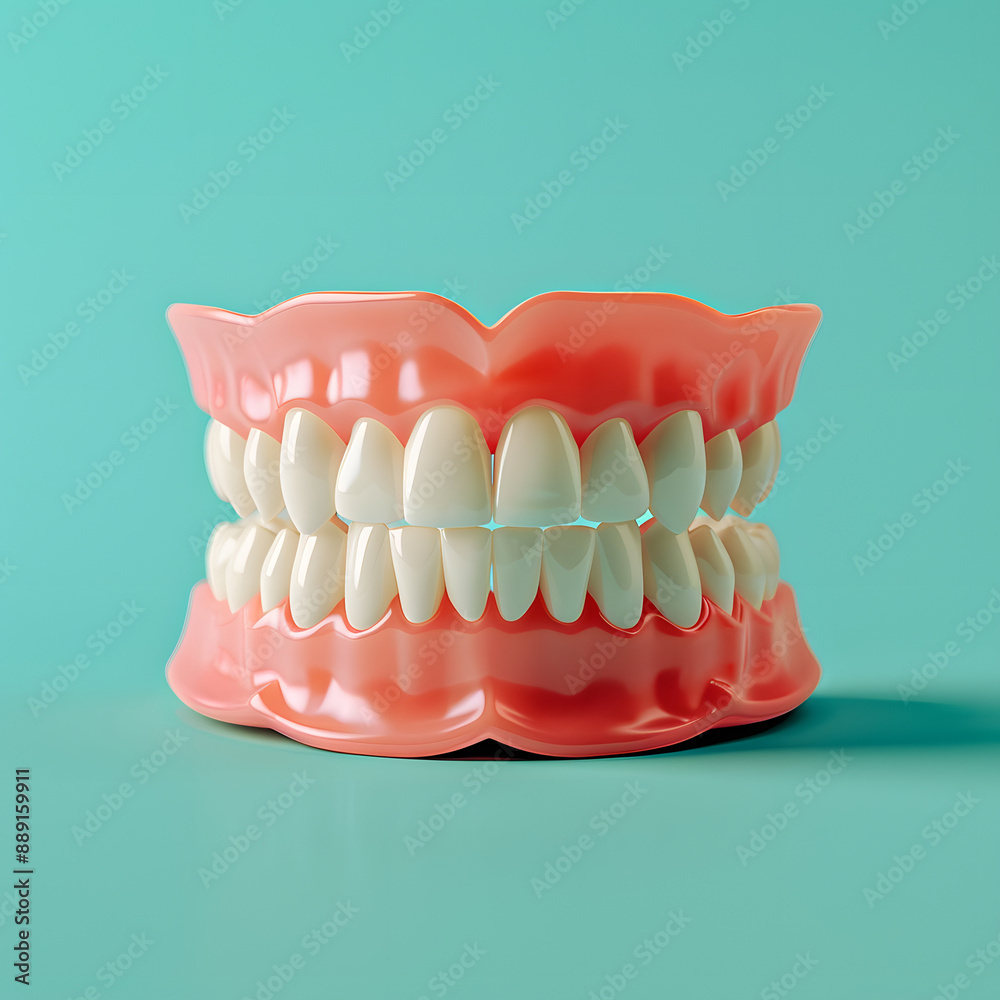 Obraz premium A model of a mouth with a fake tooth in it