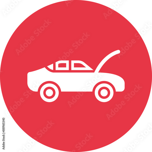 Bonnet glyph circle icon
