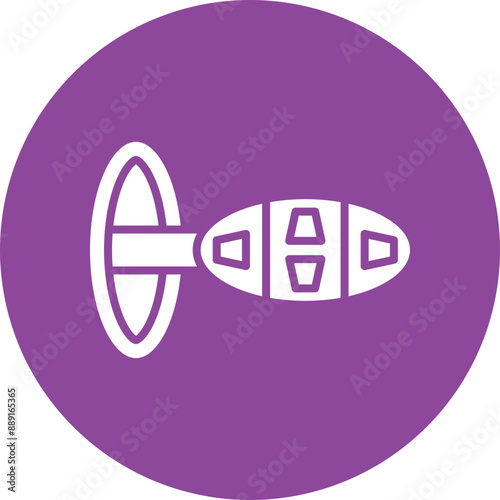 Ignition glyph circle icon