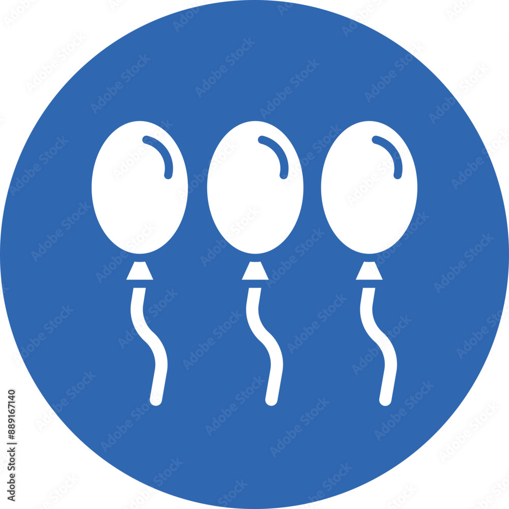 Fototapeta premium Balloon glyph circle icon