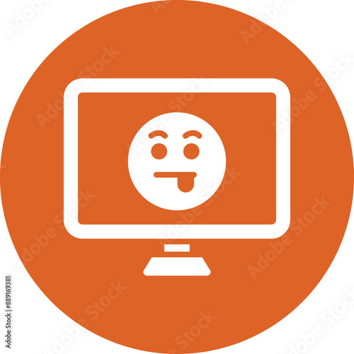 Dead glyph circle icon