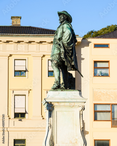 Bronze Statue of Gustavus Adolphus in Gothenburg, Sweden photo