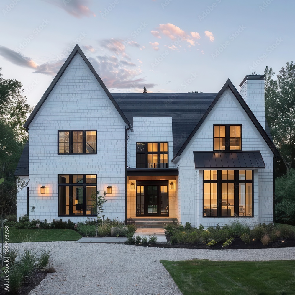 modern farmhouse exterior crisp white contemporary home with