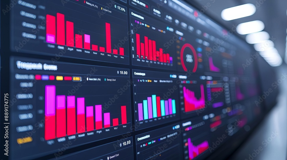 Digital dashboard displaying stock levels and cost analysis, inventory management, effective liaison for cost efficiency Digital dashboard displaying stock levels and cost analysis, inventory management, effective liaison for cost efficiency