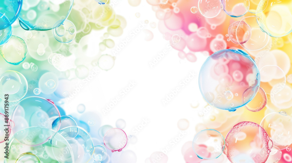 Colorful bubbles absract background.