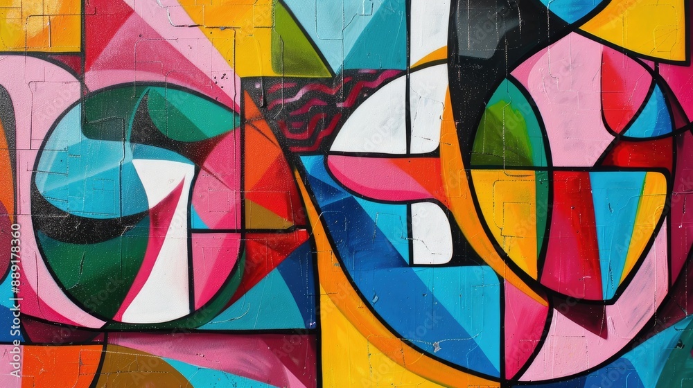 Fototapeta premium Abstract Graffiti Art in Urban Culture
