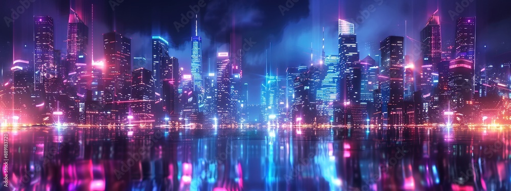futuristic city of the future panorama of a huge megalopolis city futuristic city of the future panorama of a huge megalopolis city