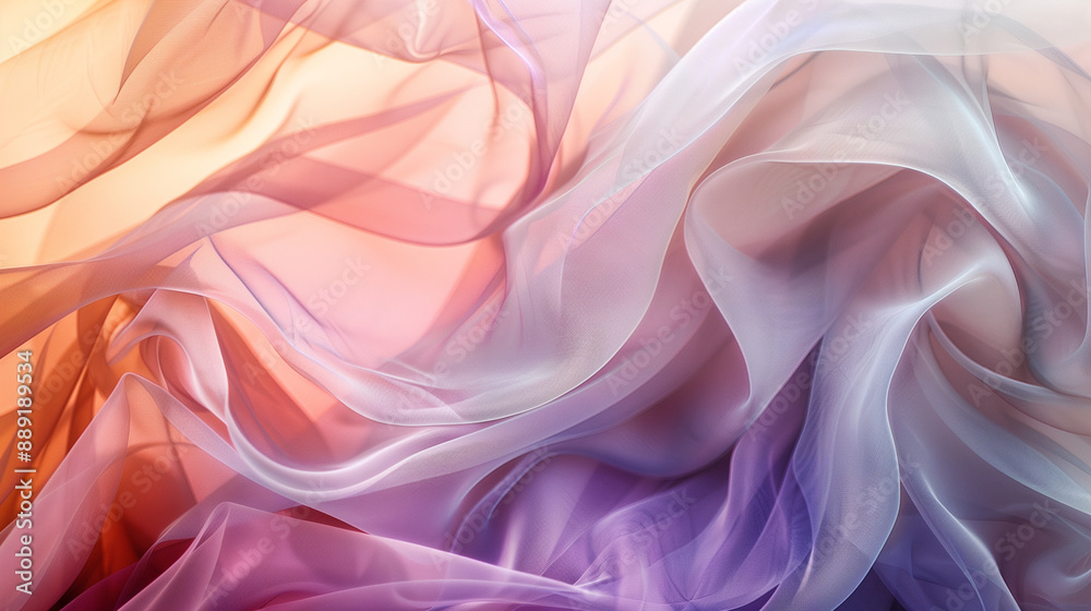 Fototapeta premium 流れるカラフルな布のテクスチャ