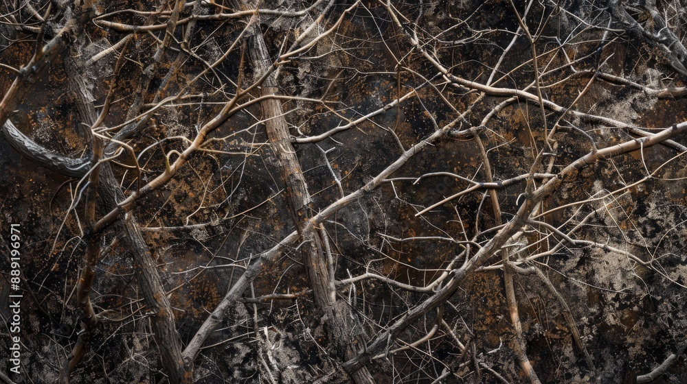 Abstract backdrop of tree limbs