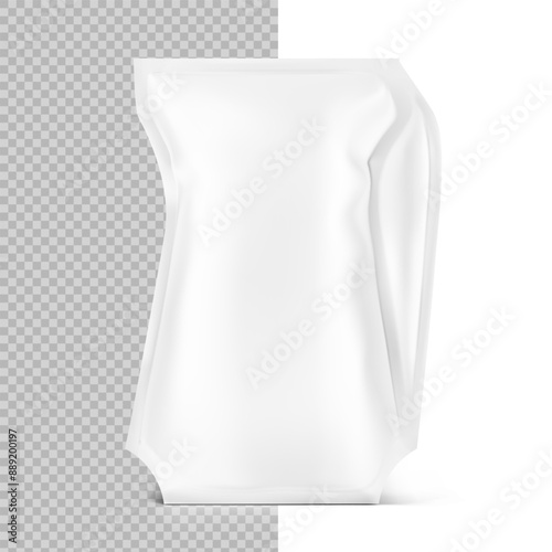 Air Aseptic packaging for milk and juice-based product.  High realistic. Vector illustration isolated on white and transparent background. Ready for use in presentation, promo, advertising. EPS10.