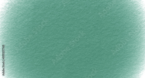 Green felt fabric abstract background with white vignette. Surface of fabric texture in pale green color for copy space.