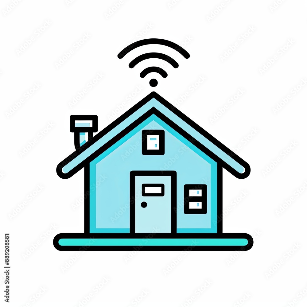 Smart Home icon illustration. Smart home symbol icon on white Smart Home icon illustration. Smart home symbol icon on white