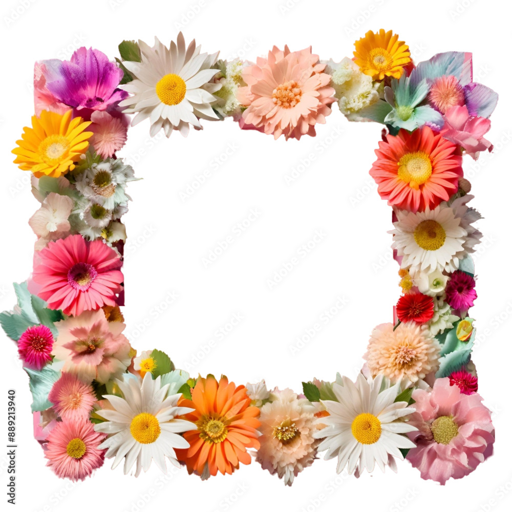 frame made of flowers frame made of flowers