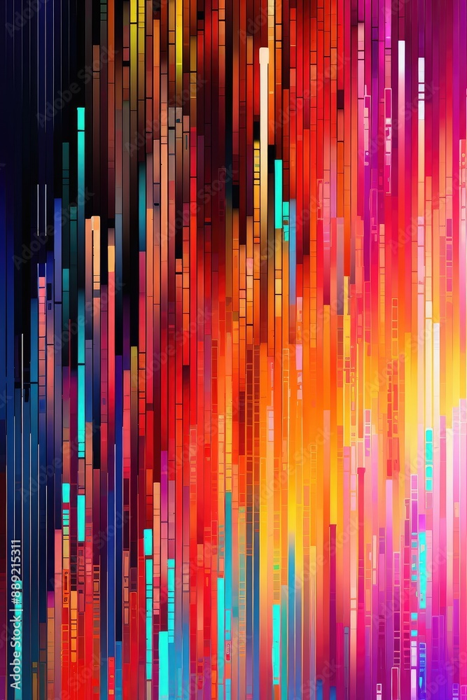 Vibrant Vertical Lines Abstract Art Vibrant Vertical Lines Abstract Art