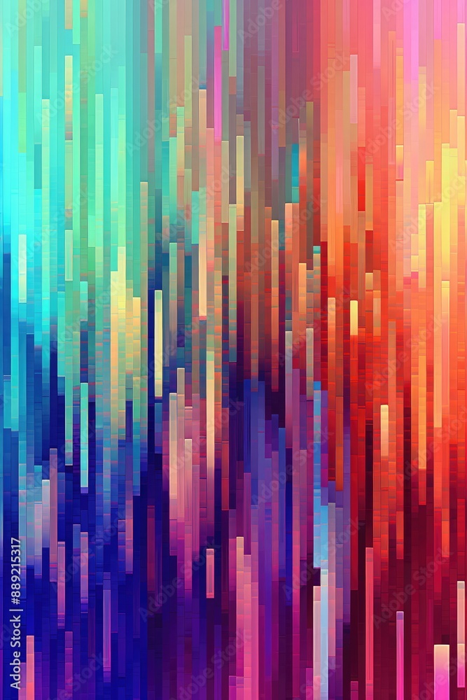 Vibrant Vertical Abstract Colorful Lines