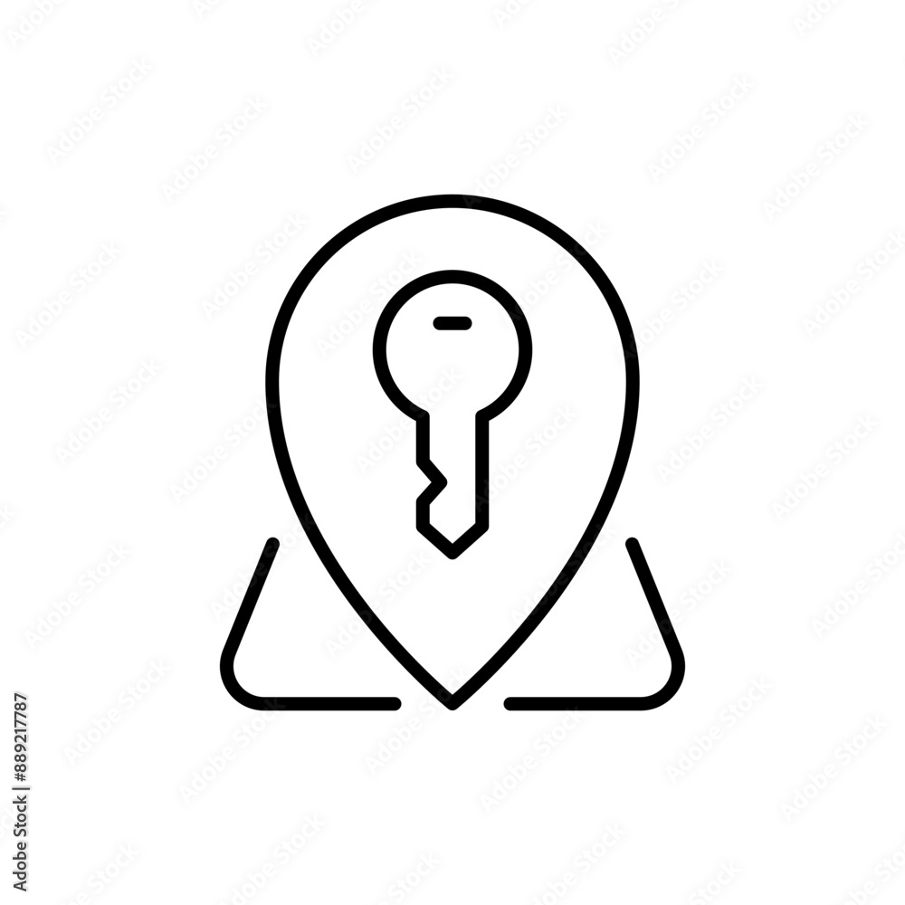 Key location outline icons, minimalist vector illustration ,simple transparent graphic element .Isolated on white background Key location outline icons, minimalist vector illustration ,simple transparent graphic element .Isolated on white background
