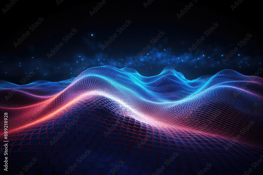 Abstract Digital Wave Network Background Abstract Digital Wave Network Background