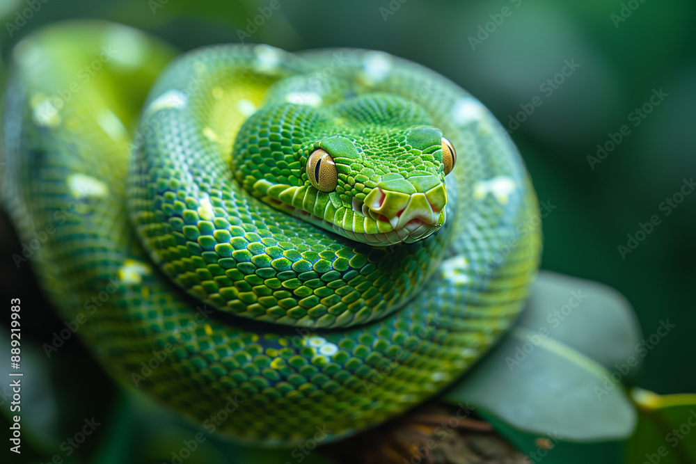 Green snake - symbol of new year 2025 Green snake - symbol of new year 2025