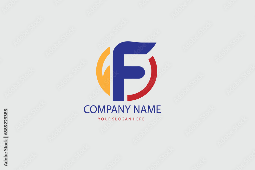 Alphabet letter icon logo F Alphabet letter icon logo F