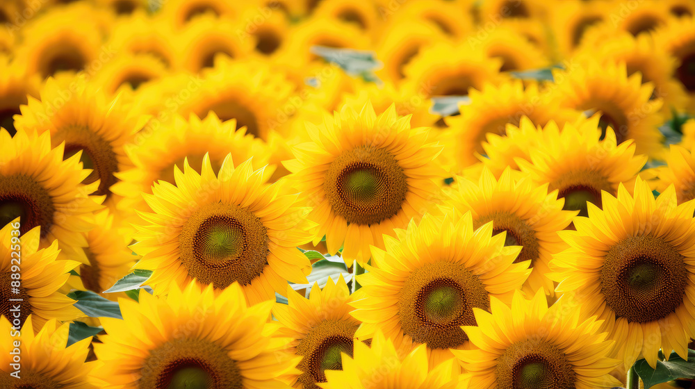 Vibrant Sunflower Field in Full Bloom Vibrant Sunflower Field in Full Bloom