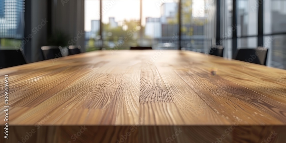 Sleek and modern empty conference room with a long table and chairs, ready for a business meeting. Sleek and modern empty conference room with a long table and chairs, ready for a business meeting.