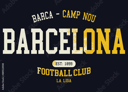 graffiti slogan print with neon spray, t shirt graphics print, FC Barcelona La Liga club, Barcelona typography graphic design, vintage Barcelona typography grunge, Barcelona Football Club logo,c.eps