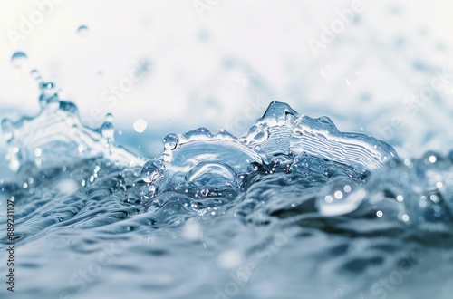 Wallpaper Mural Crystal Clear Water Splash in Close-Up Torontodigital.ca