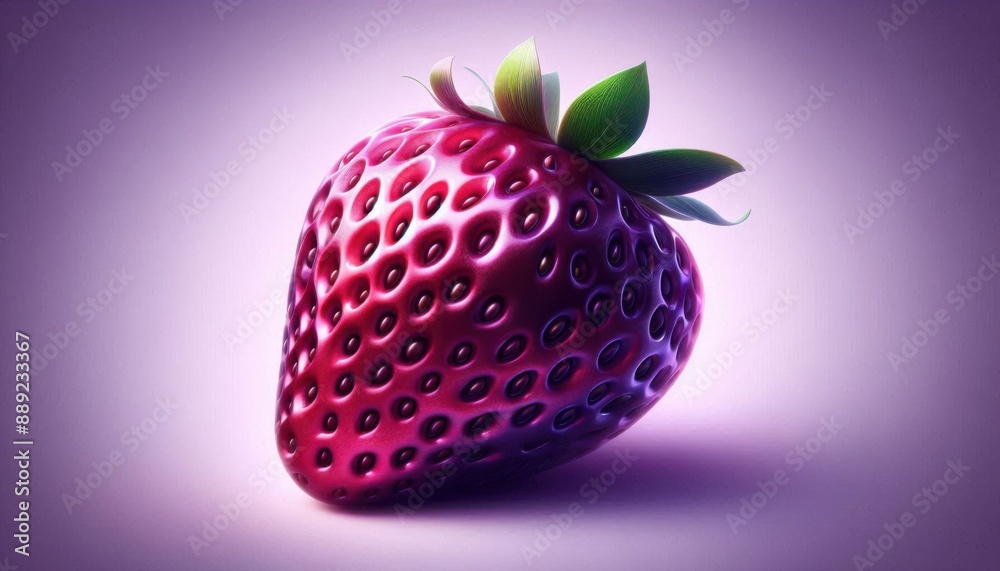 Purple Glow: Strawberry Under Luminous Light Purple Glow: Strawberry Under Luminous Light