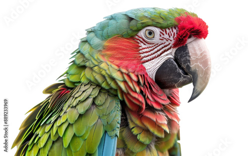 Green Winged Macaw Close Up Profile