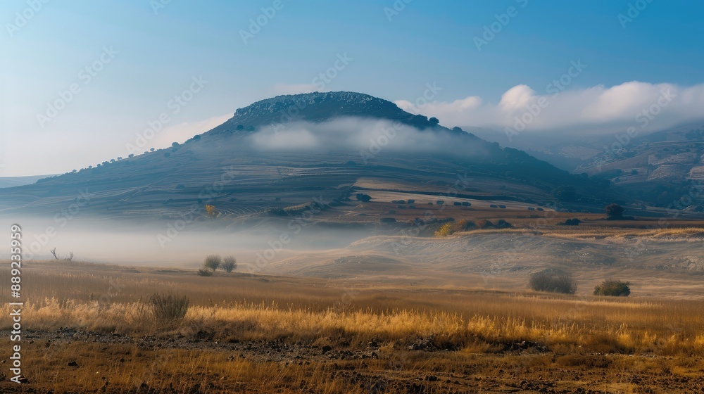 Misty Morning in a Serene Mountain Valley Misty Morning in a Serene Mountain Valley