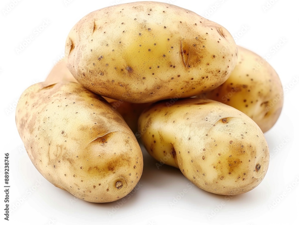 New Potato - Fresh Harvested Isolated Root Vegetable from Autumn Agriculture